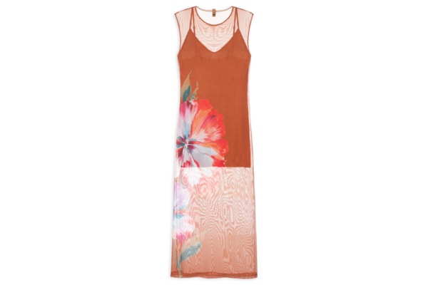 Vestido Tule - Marrom