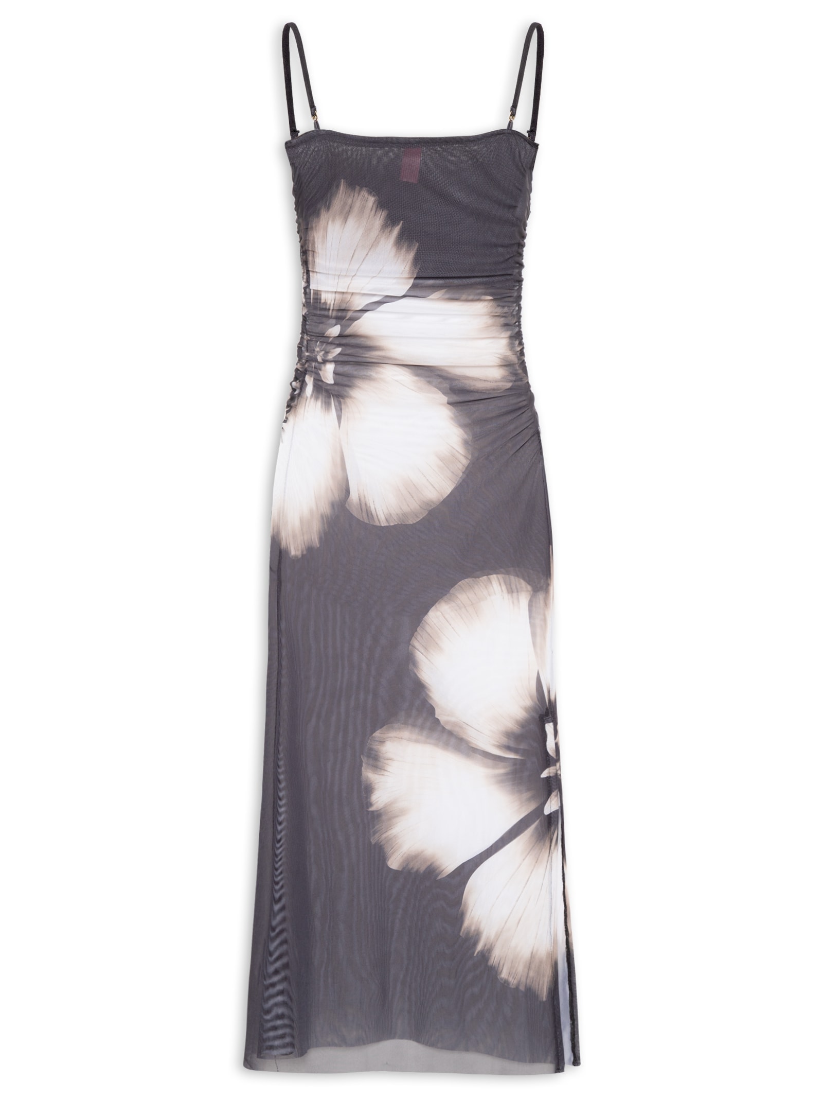 Vestido Tule Maya Preto Farm Praia