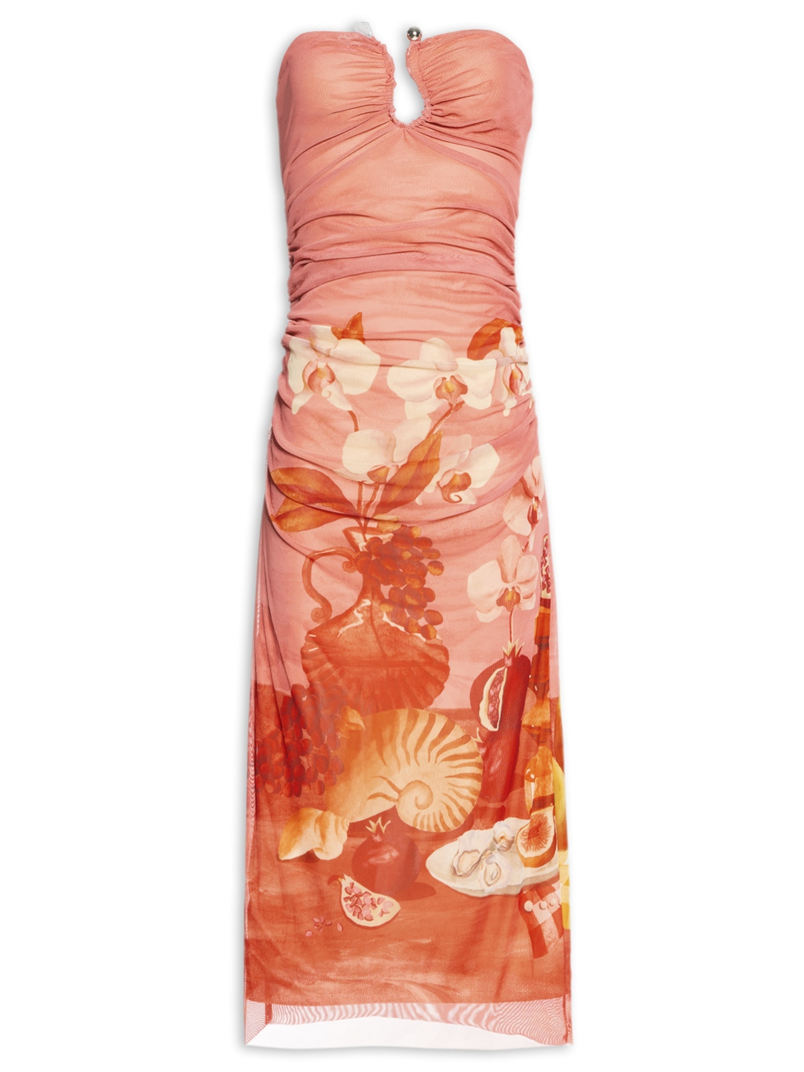  Vestido Tule Midi Afrodite Rosa Farm