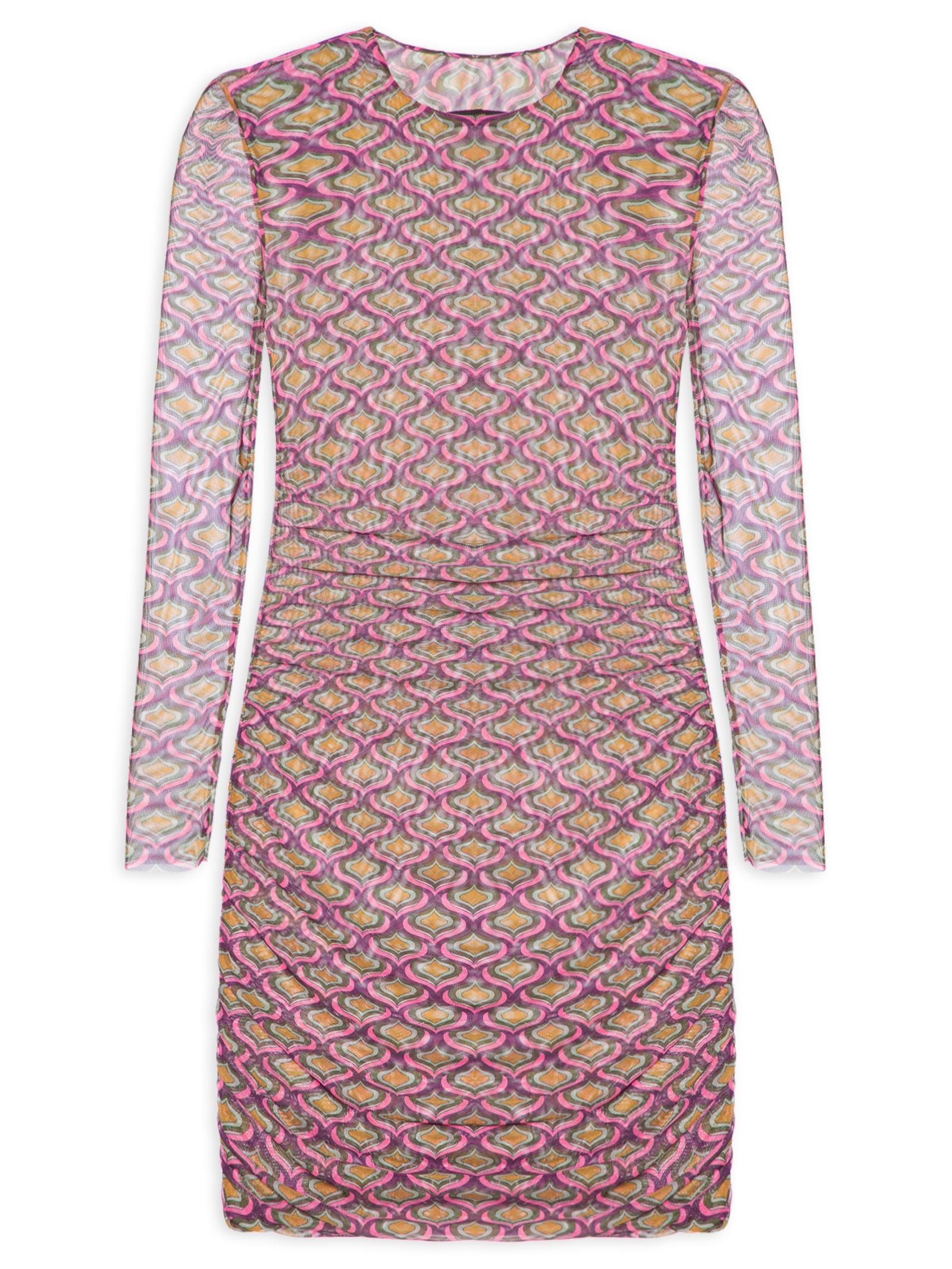Vestido Tule Mini Geo Roxo Animale