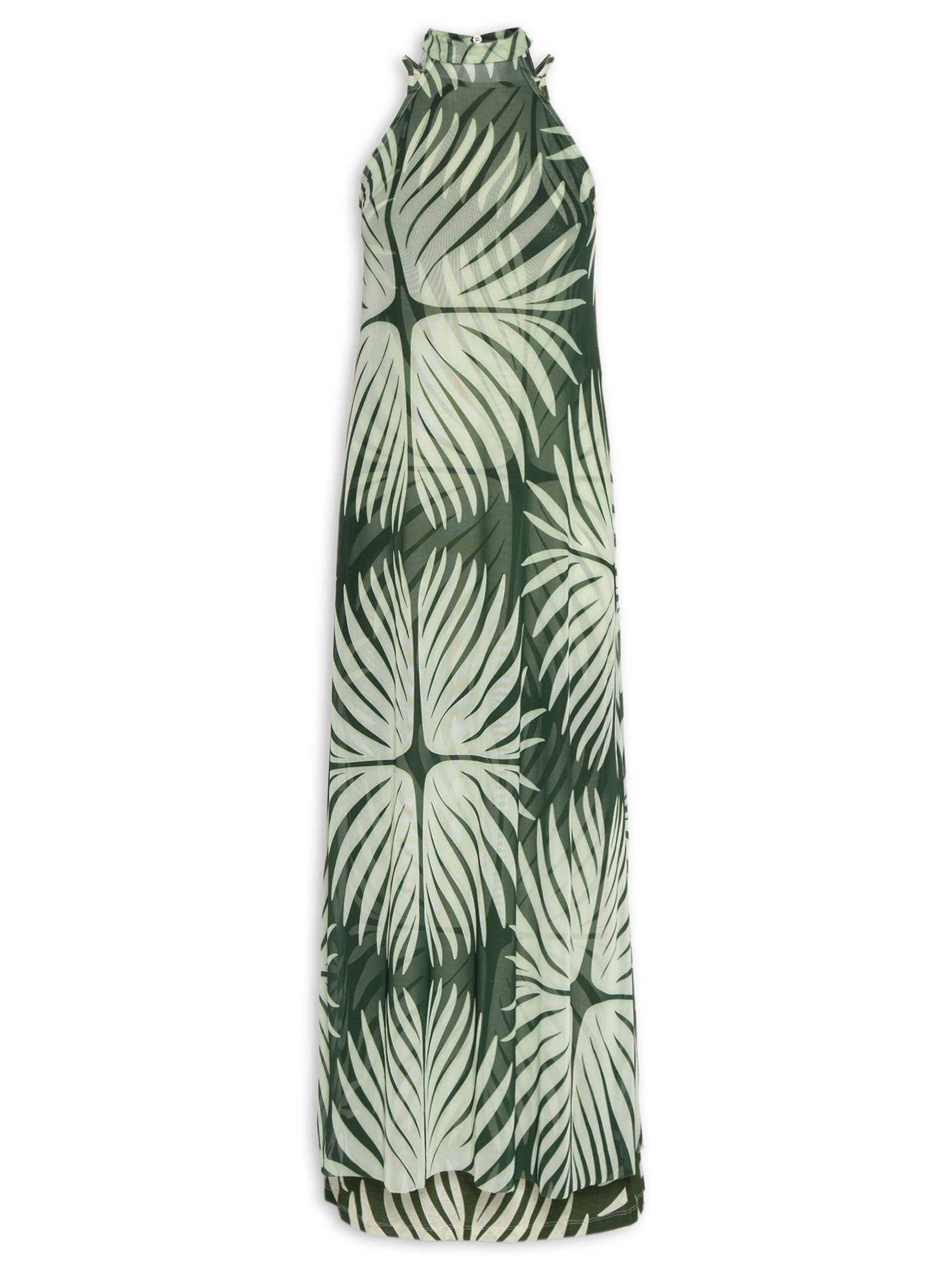 Vestido Tule Nadador Palm 70's- Verde Osklen
