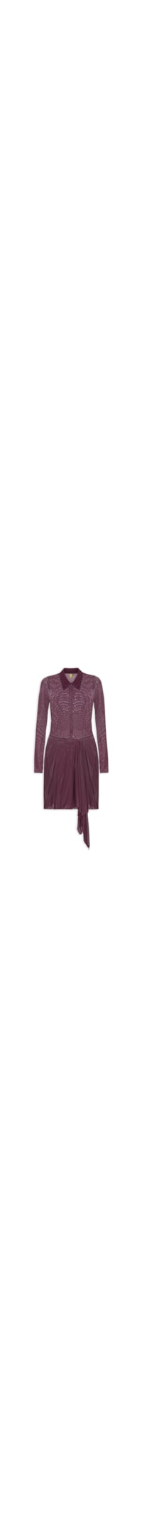 Vestido Tule Polo Amarração - Roxo
