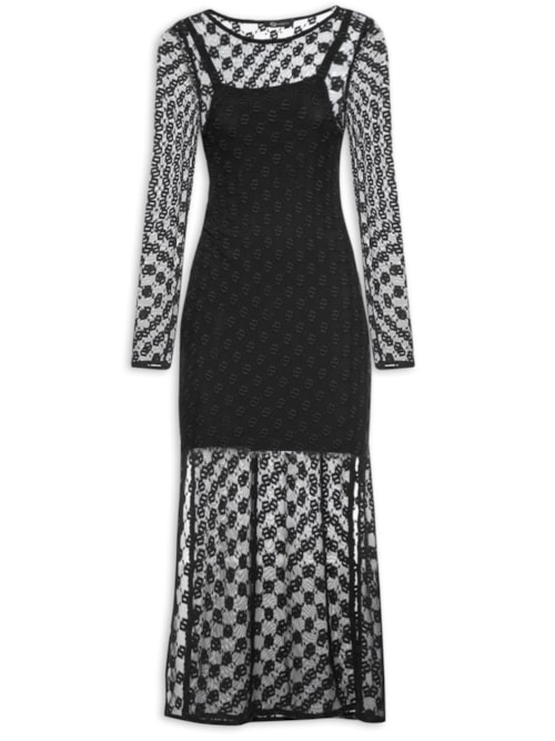 Vestido Tule - Preto