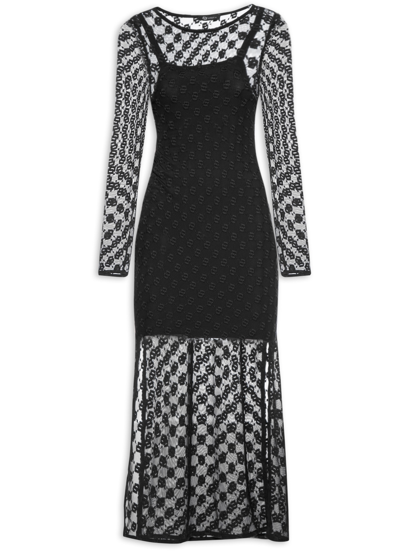 Vestido Tule Preto Colcci