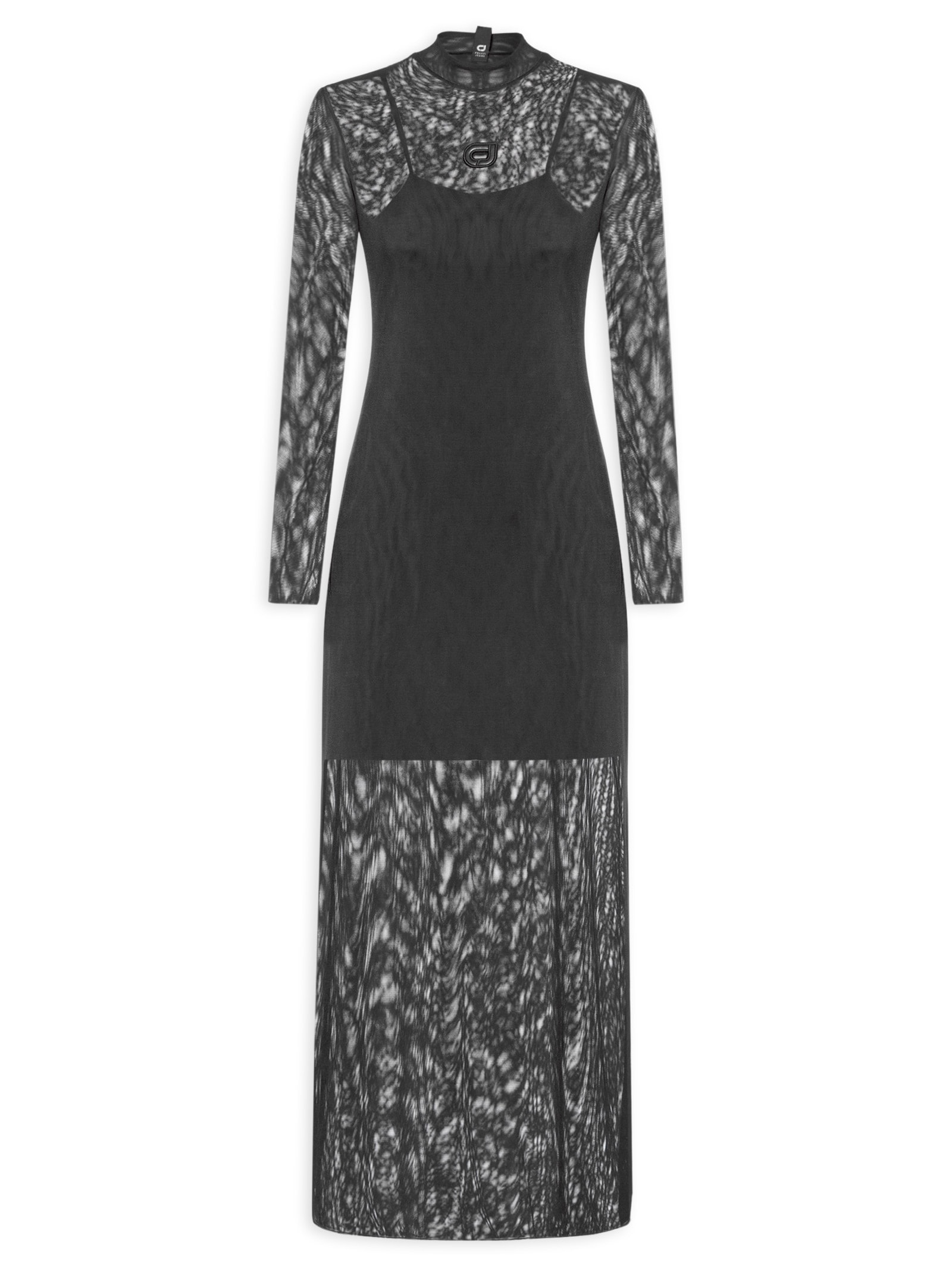 Vestido Tule Preto Colcci Jeans