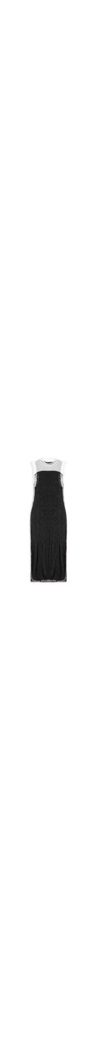 Vestido Tule Recortes - Preto