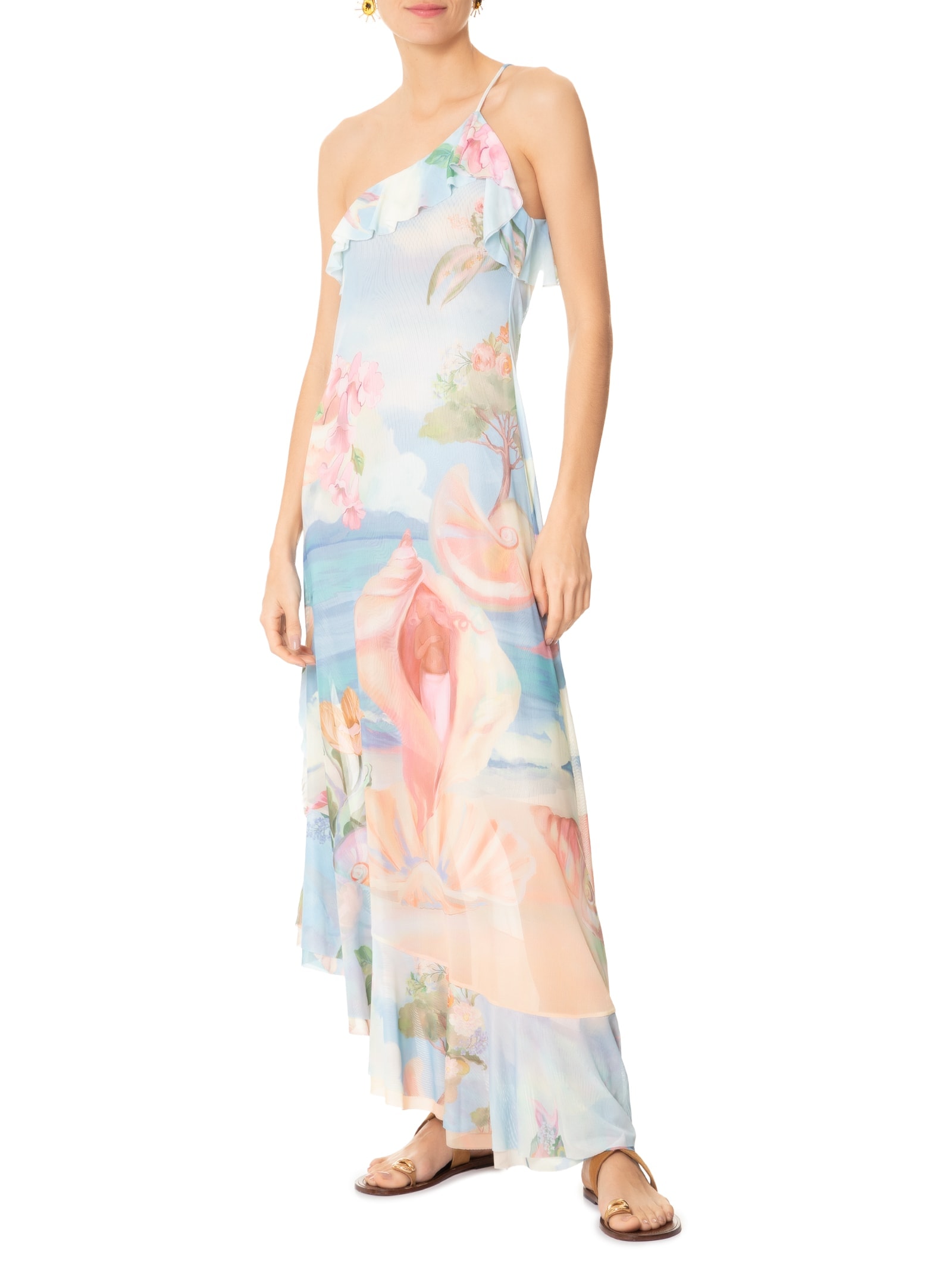 Vestido Tule Venus Azul Farm