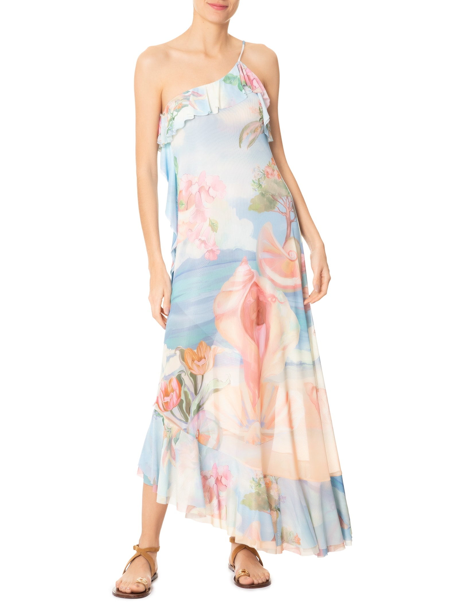 Vestido Tule Venus Azul Farm