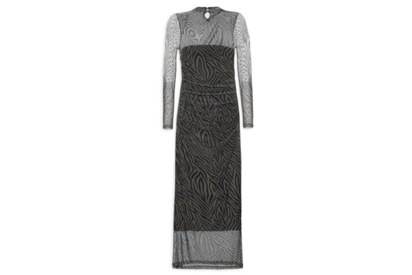 Vestido Tule Zebra - Marrom