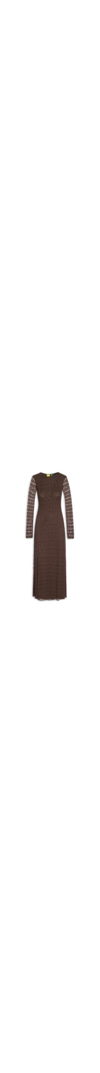 Vestido Túnica Botões Renda - Marrom