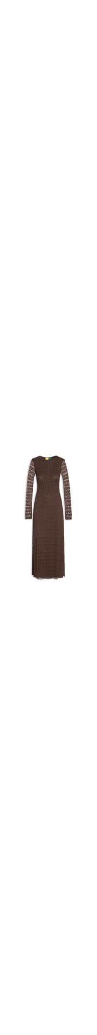 Vestido Túnica Botões Renda - Marrom