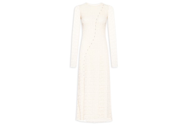 Vestido Túnica Botões Renda - Off White
