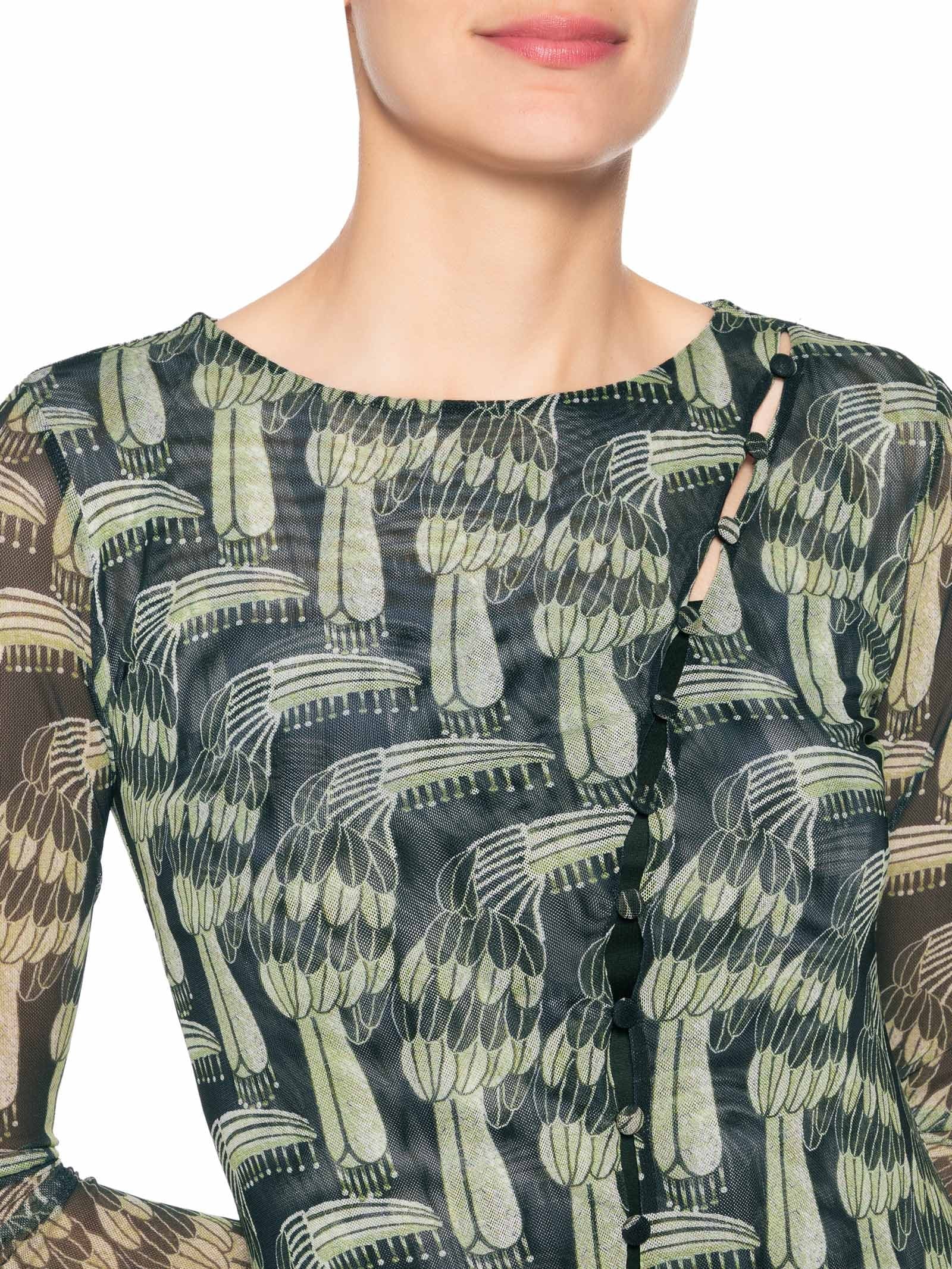 Vestido Túnica Botões Tucanário Preto Farm