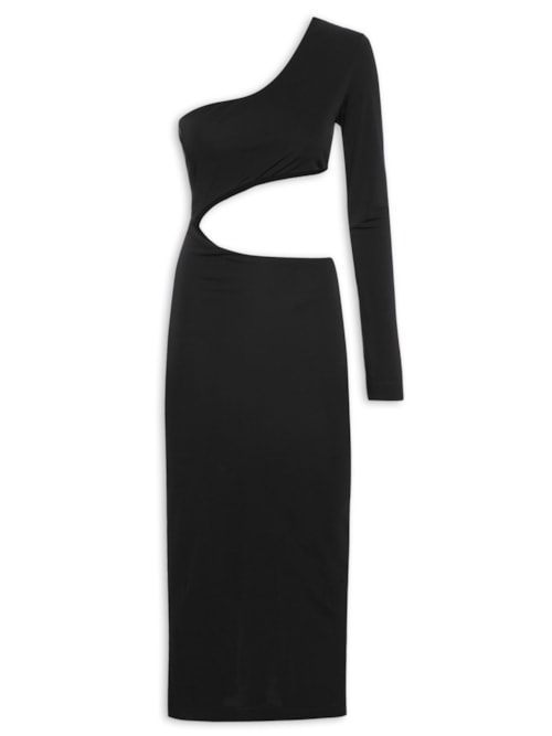 Vestido Um Ombro Só – Preto
