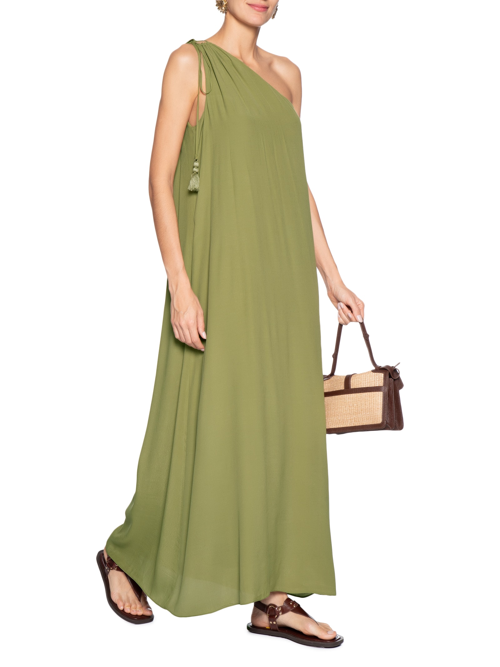 Vestido Um Ombro Só Verde Dress To