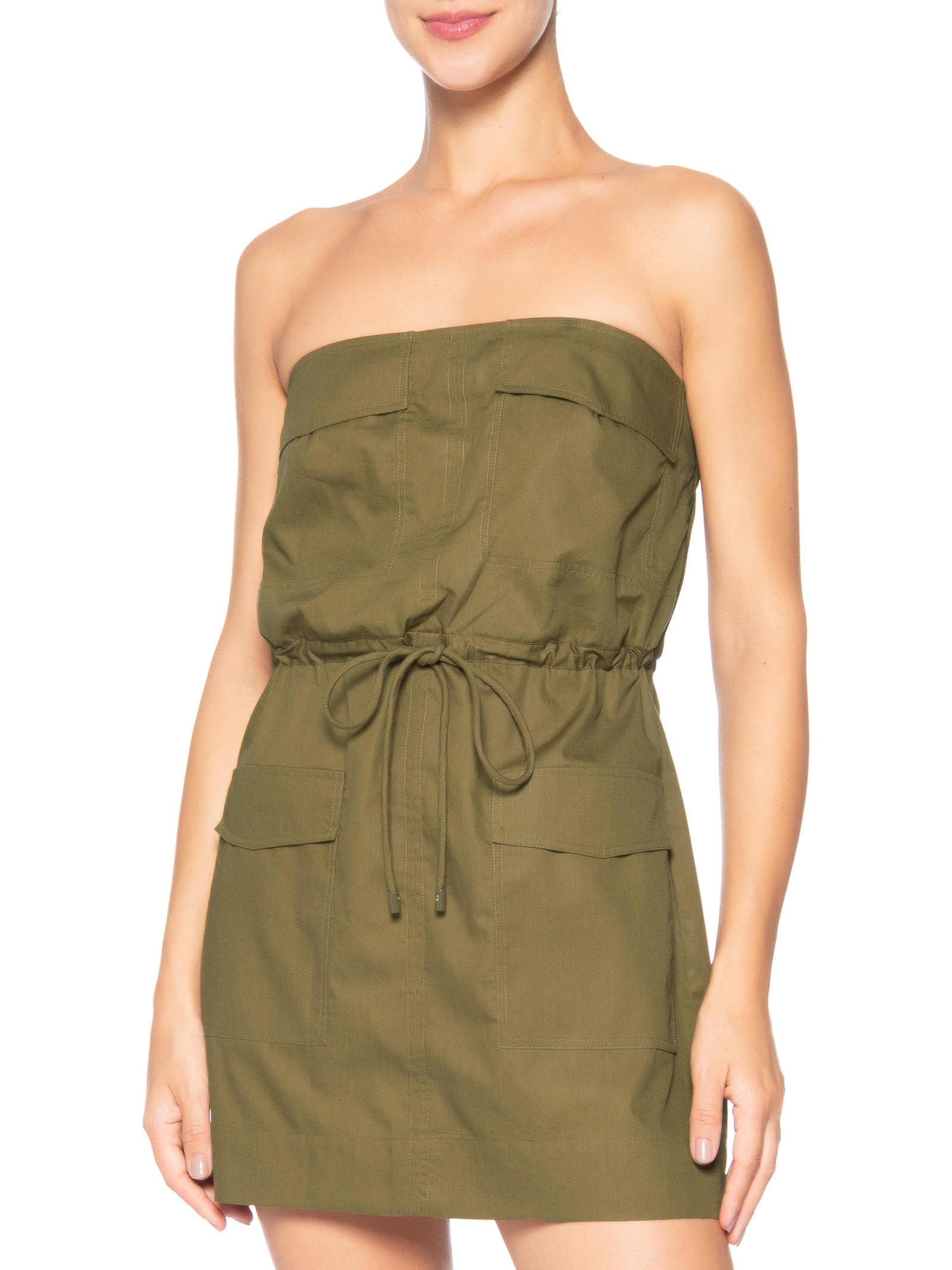 Vestido Utilitário Mini Marrom Animale