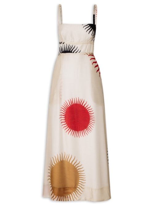 Vestido V Sol Claro – Bege