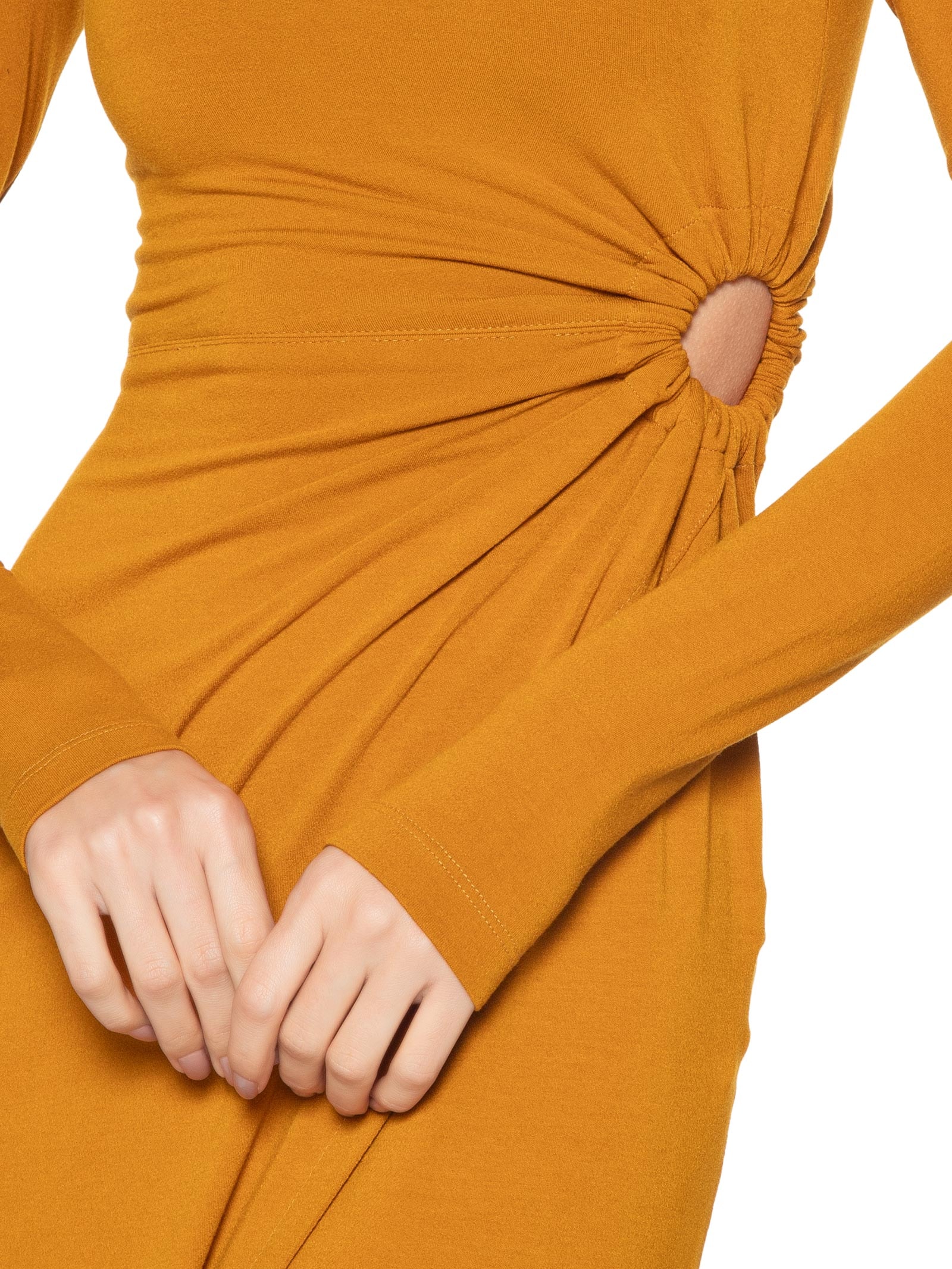 Vestido Vazado Na Cintura Neat Laranja Animale