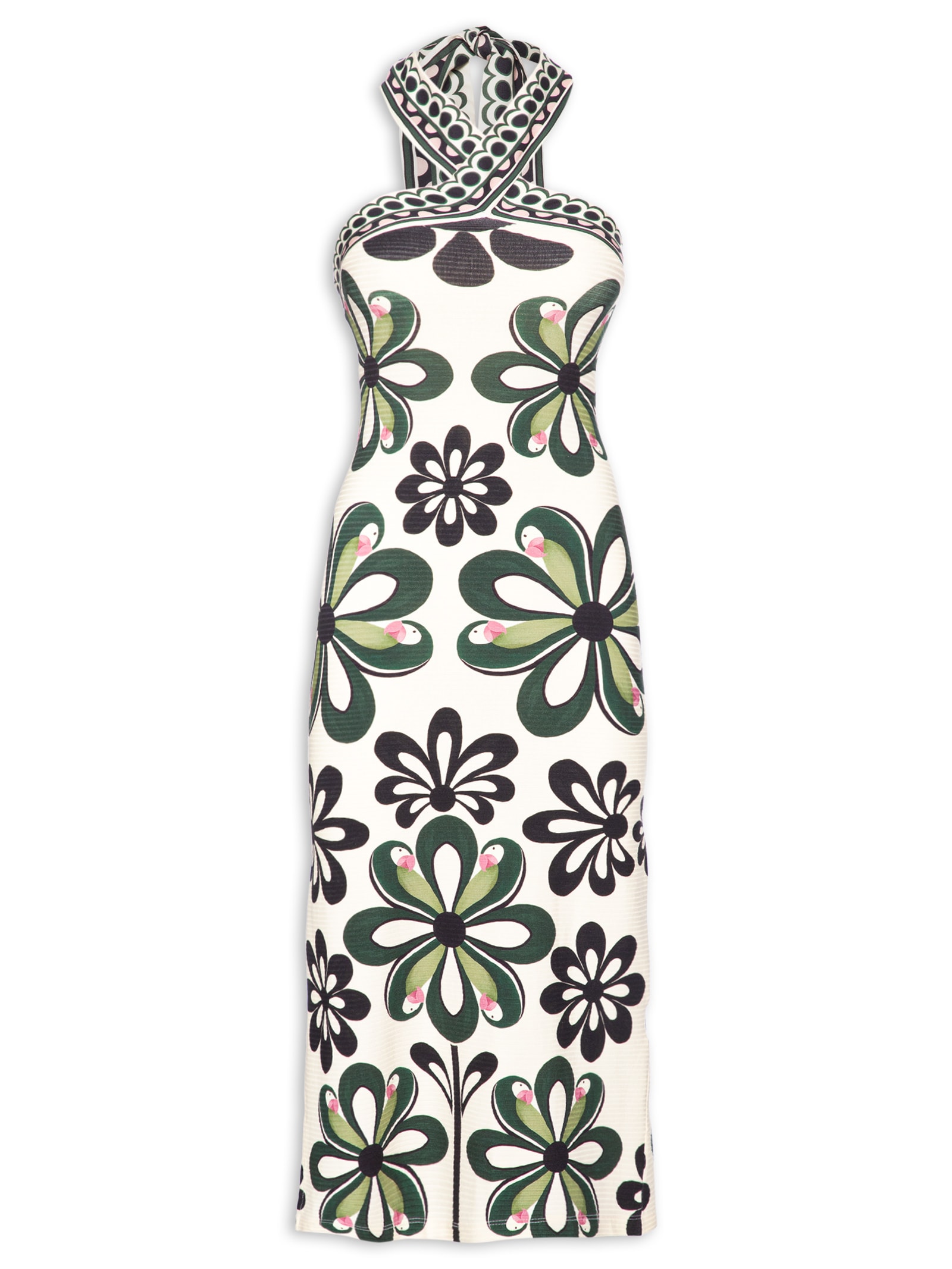 Vestido Viés Florara – Preto Farm