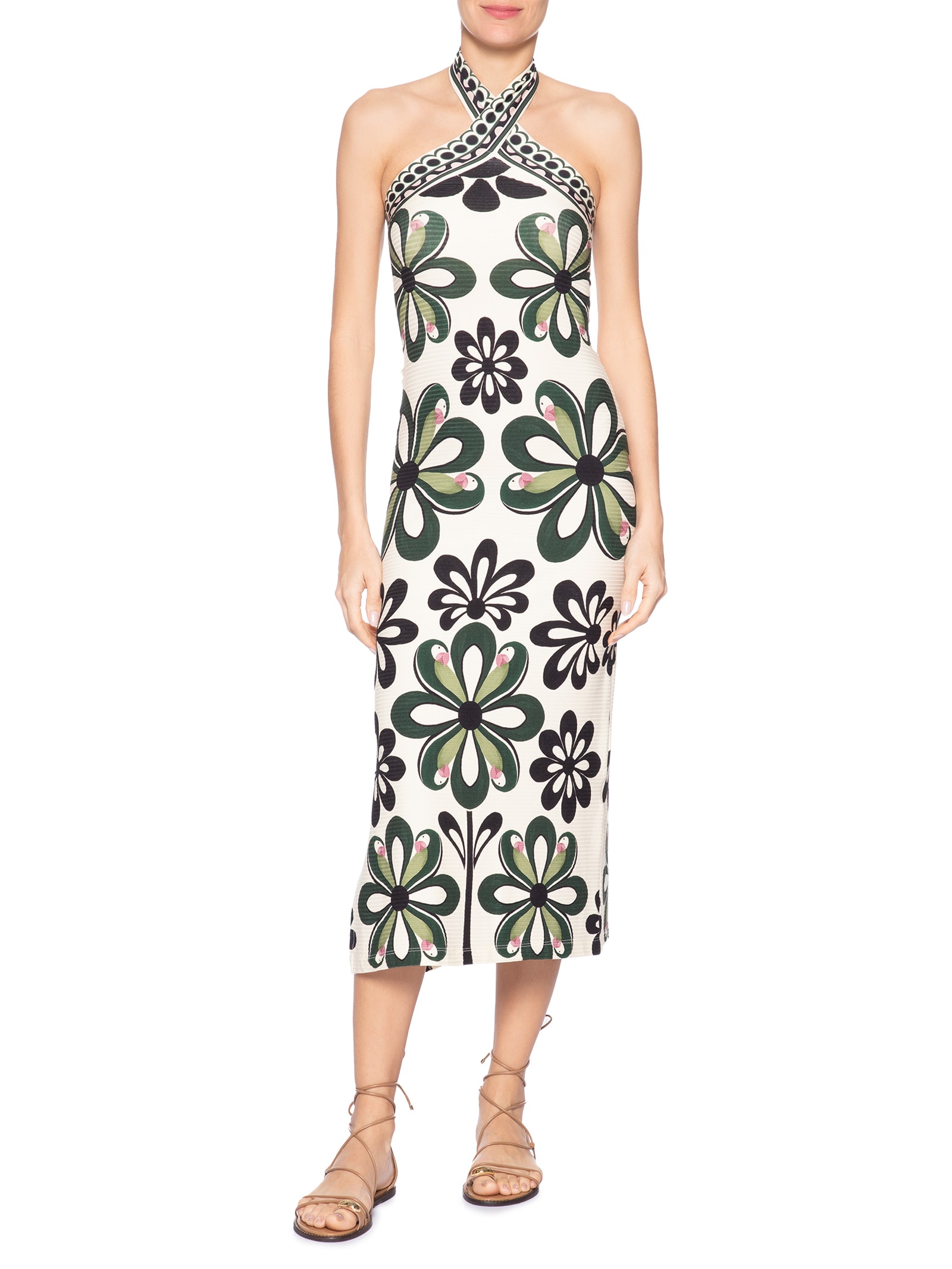 Vestido Viés Florara – Preto Farm