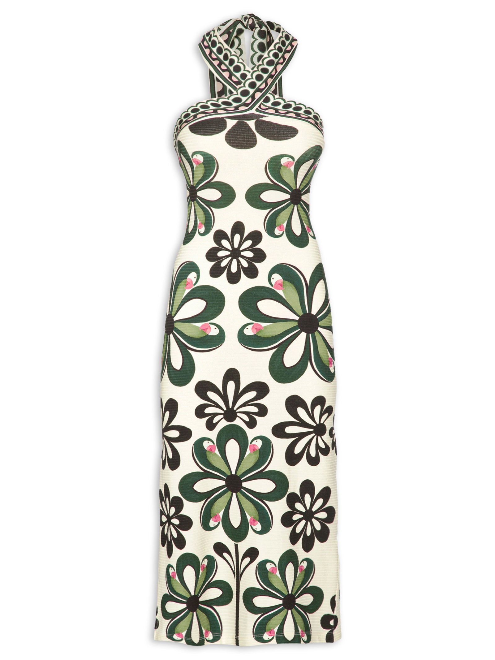 Vestido Viés Florara – Preto Farm