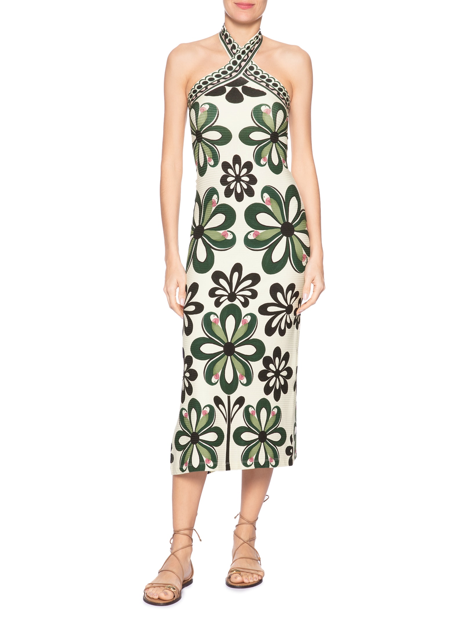 Vestido Viés Florara – Preto Farm