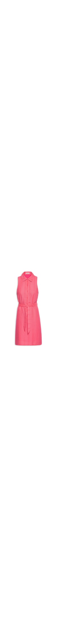 Vestido Viscolinho Stripe Com Faixa - Rosa
