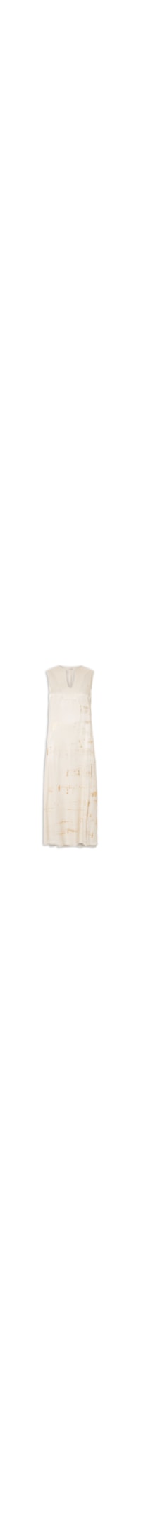 Vestido Viscose Acetinada Glow Foil - Off White