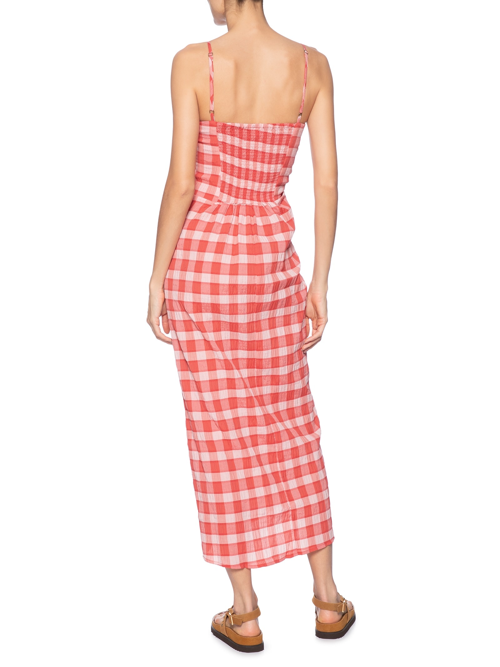 Vestido Xadrez Trancoso Vermelho  Farm