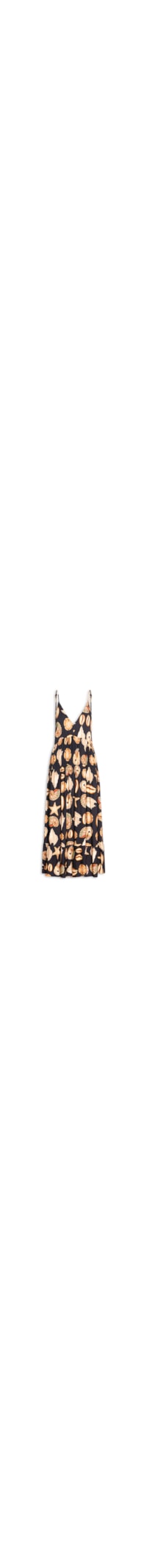 Vestidos Alcinhas Conchas - Preto