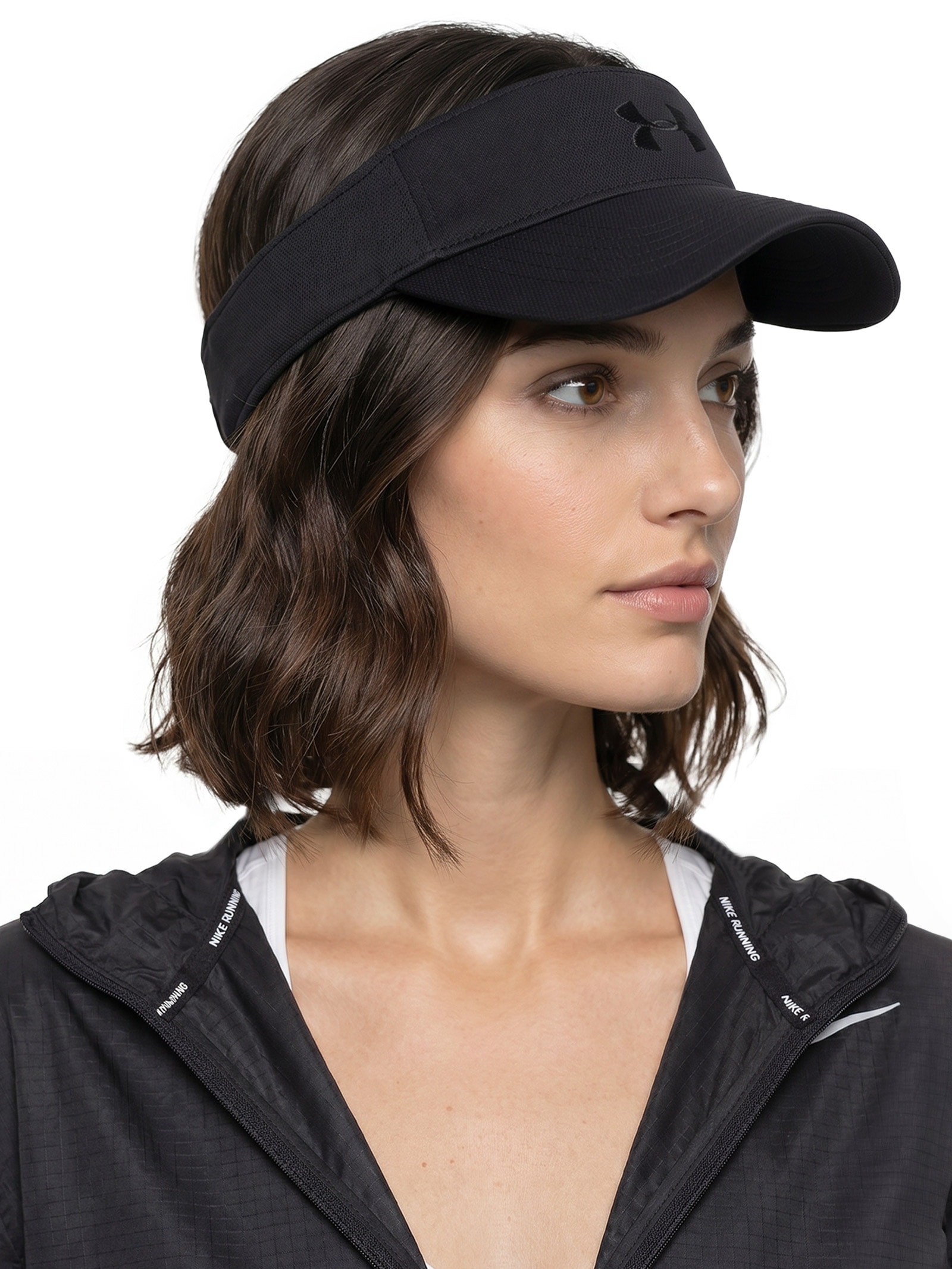Viseira Feminina Ua Play Up Visor Preto Under Armour
