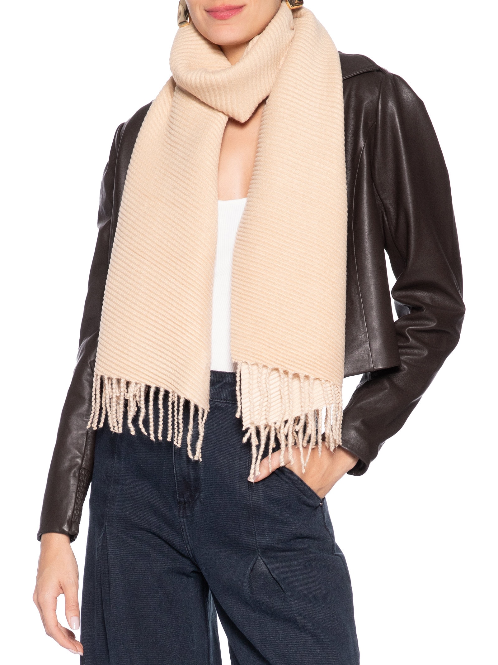 Xale Feminino Merida Bege Le Lis