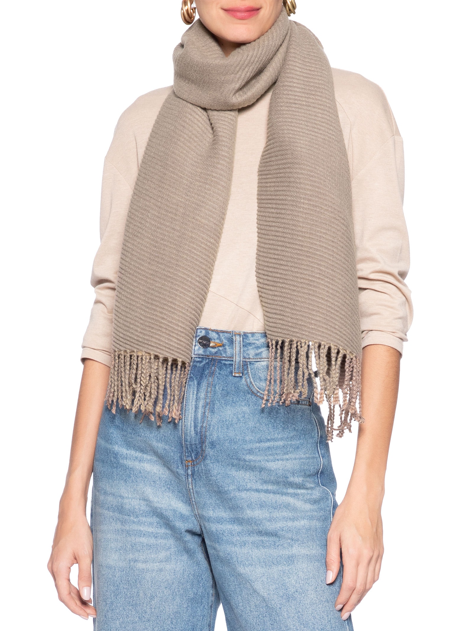 Xale Feminino Merida Cinza Le Lis