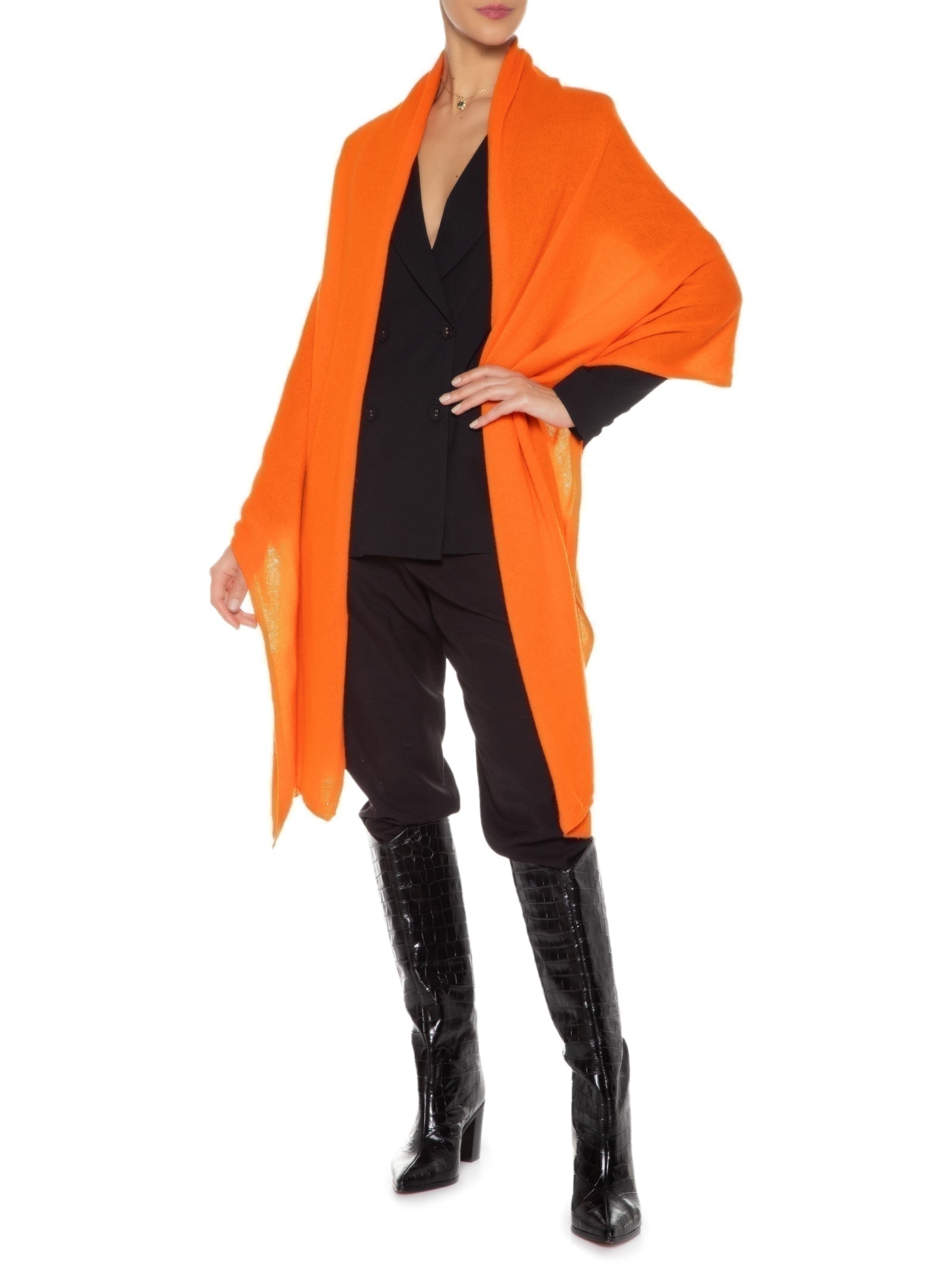 Xale Feminino Puro Cashmere Laranja '2Essential