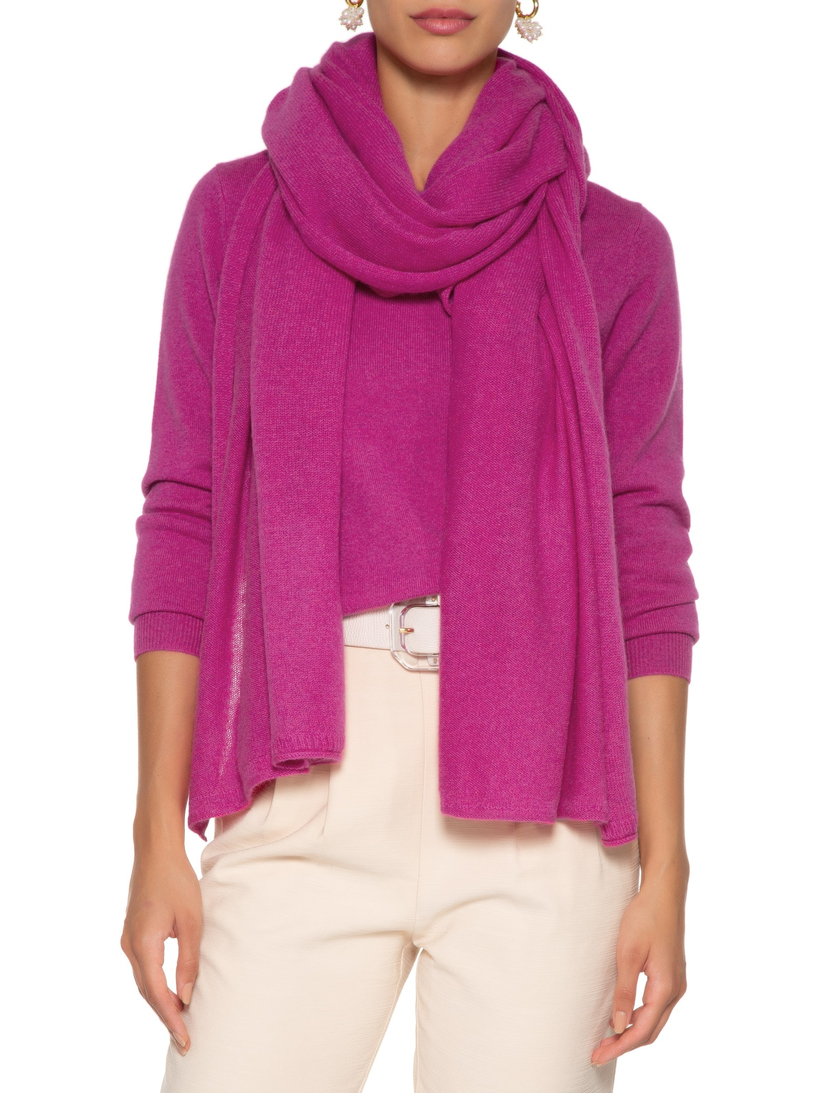 Xale Feminino Puro Cashmere Rosa '2Essential