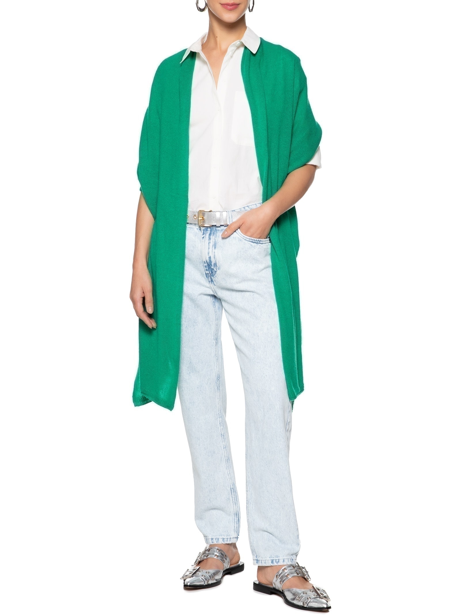 Xale Feminino Puro Cashmere Verde '2Essential