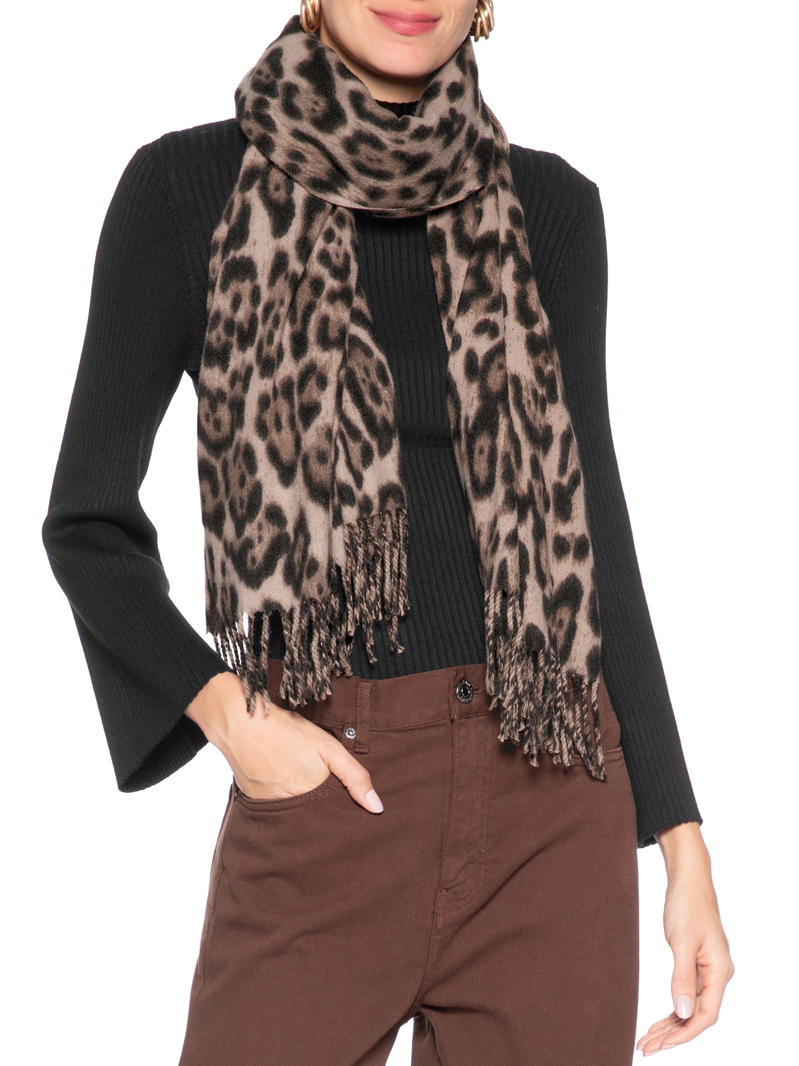 Xale Feminino Waleria Marrom Le Lis