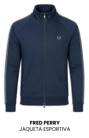 Jaqueta Esportiva Masculina Fred Perry Azul Marinho