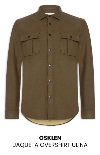 Jaqueta Overshirt Masculina Osklen Ulina Caqui
