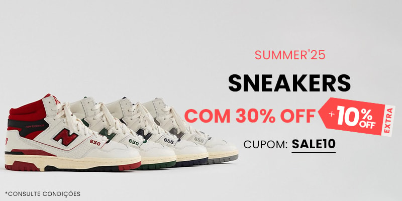 Sneakers tudo com 30% off