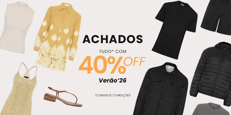 Achados Tudo* com 40% OFF Unissex