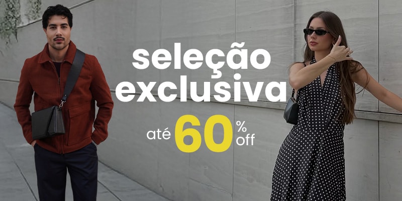 Marcas Exclusivas Trends até 60% OFF Unissex