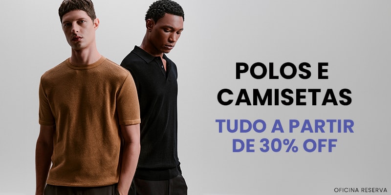 Camisetas & Polos Tudo a partir de 30% OFF