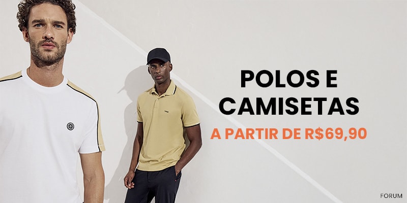 Polos e Camisetas a partir de R$69,90